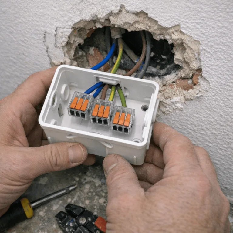 Reparatur oder Austausch einer beschädigten Anschlussdose